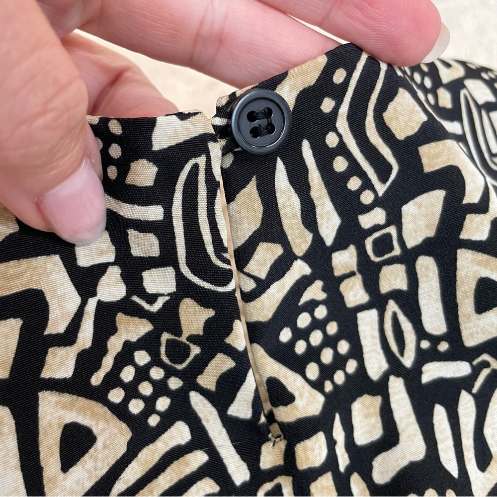 Vintage Notations Abstract Design Sleeveless Blou… - image 5